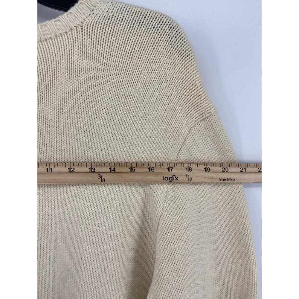 Polo Ralph‎ Lauren Sweater Mens 2XL Cream Cotton Crewneck Pullover Classic Logo